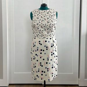 Boden Dress with Navy, Blue and Red Accents Size 10